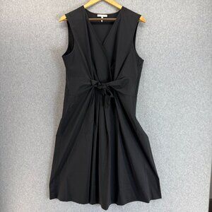 Hinson Wu Womens Black Ellen Dress Sleeveless Faux Wrap Tie Front Size Large‎